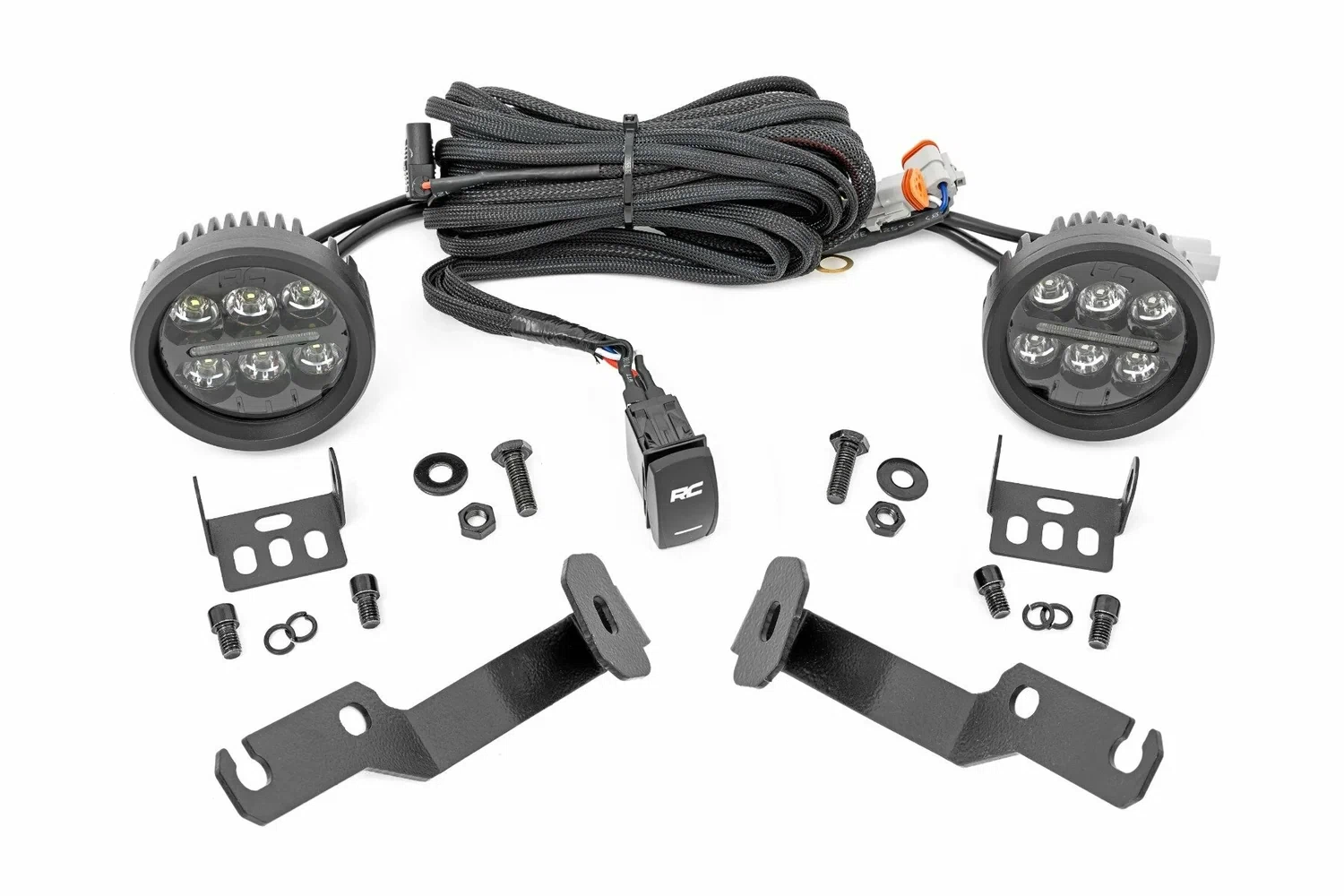 Fits Tacoma(05-15) LED Light Ditch Mount Black Series Round 3.5_ Amber DRL 71092